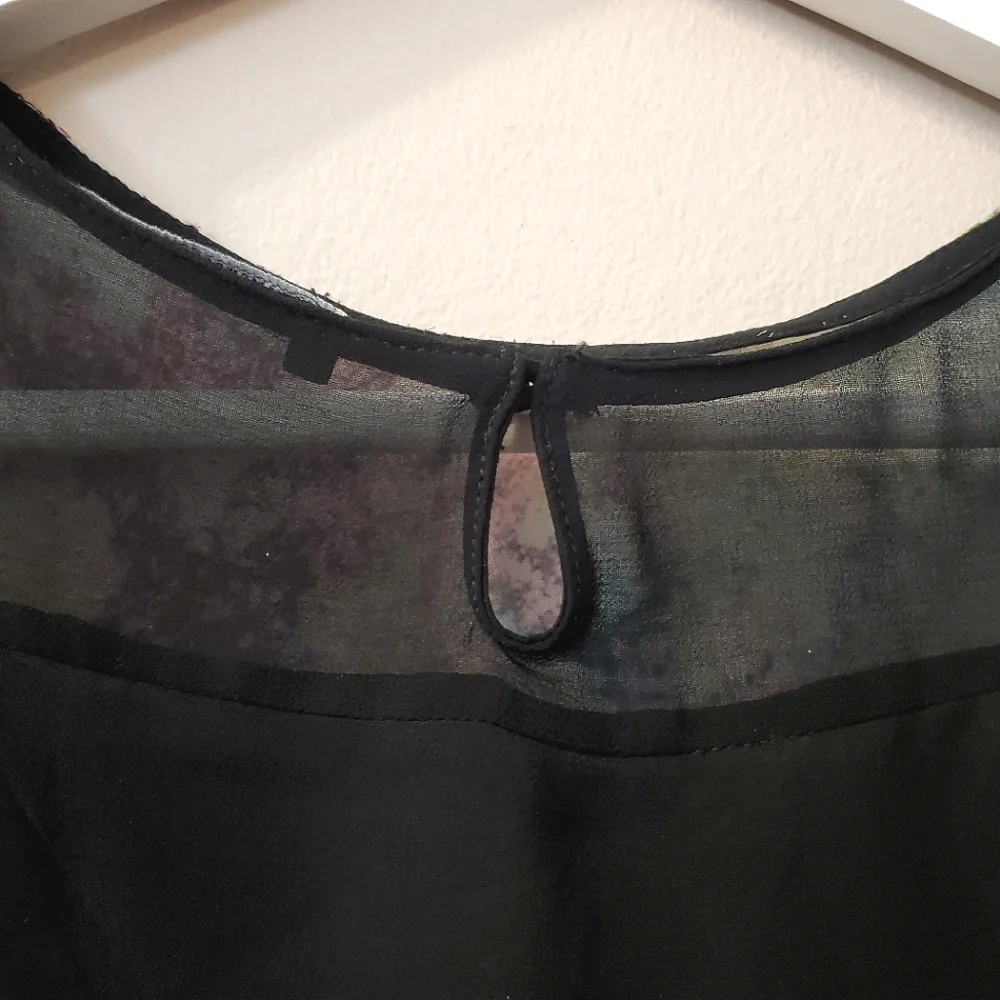 Zara - Sheer Bird and Flower Print Top - Size S - Picture 5 of 9